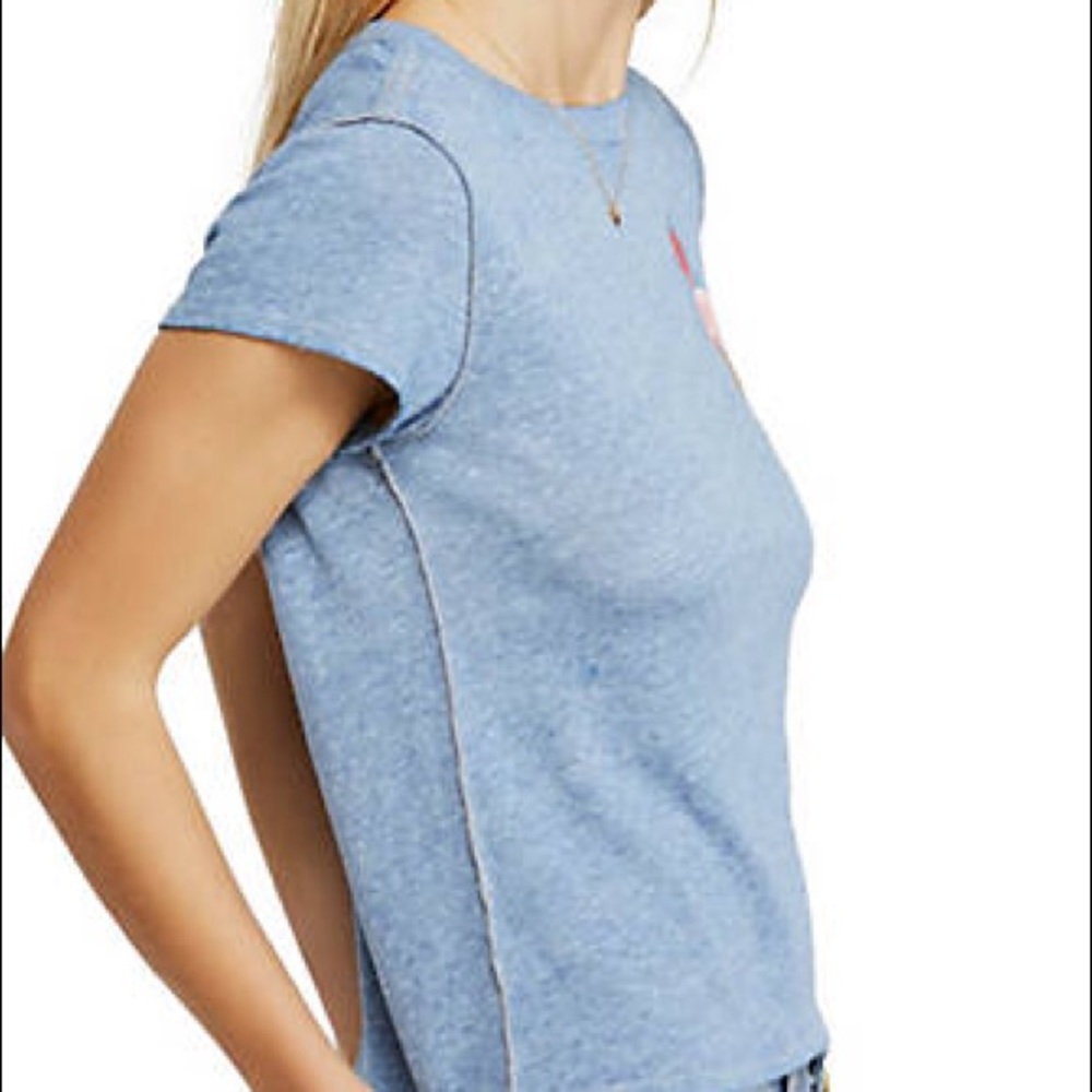 Free People Beachy Keen Tee Size XS Storm Cloud - Picture 6 of 6